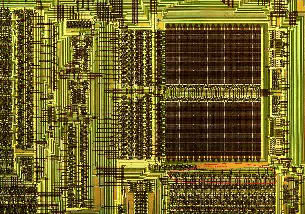 Decapped NEC uPD7720 die